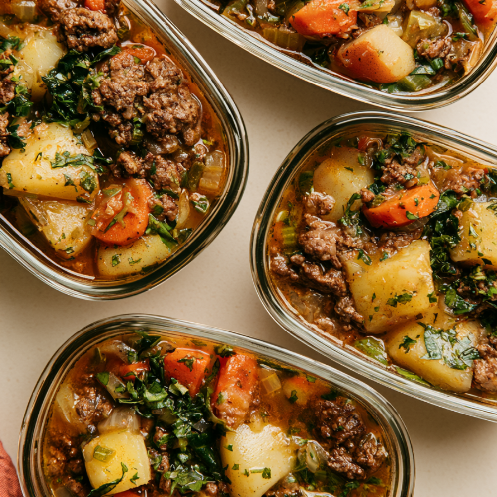 Soup with Ground Beef-meal prep