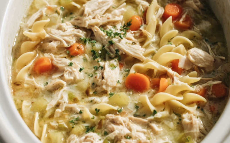 chicken noodle soup crockpot