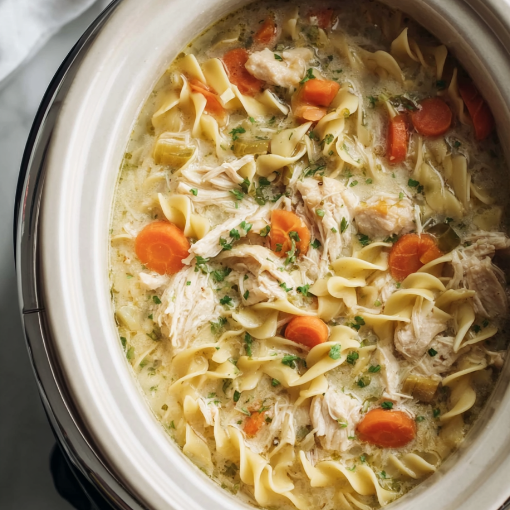 chicken noodle soup crockpot 