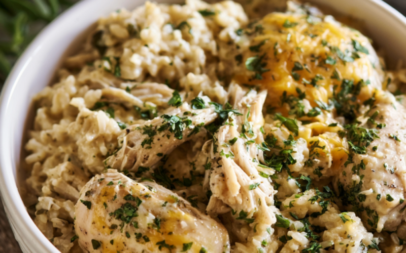 Crockpot chicken and rice recipe