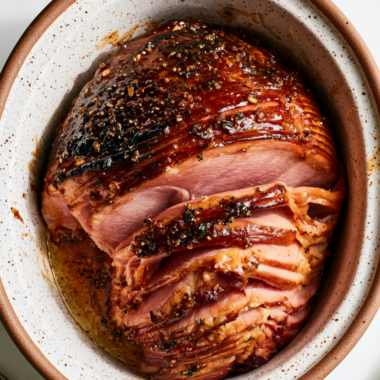 This crockpot ham gets a sweet brown sugar glaze and cooks low and slow in the slow cooker