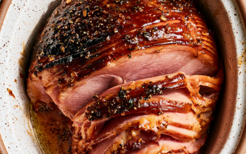 This crockpot ham gets a sweet brown sugar glaze and cooks low and slow in the slow cooker