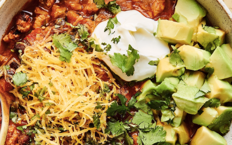 Crockpot turkey chili