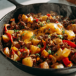 One pan ground beef and potatoes