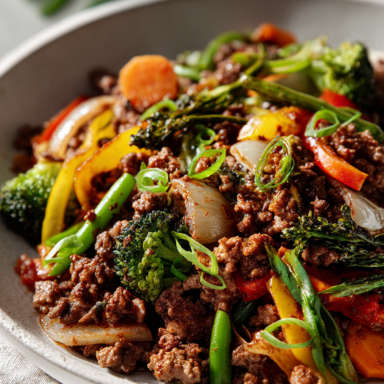 ground beef stir fry