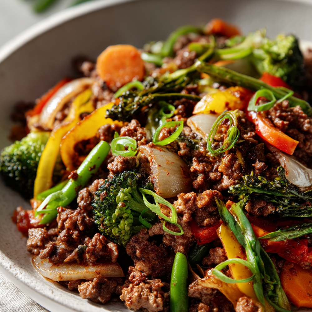 ground beef stir fry