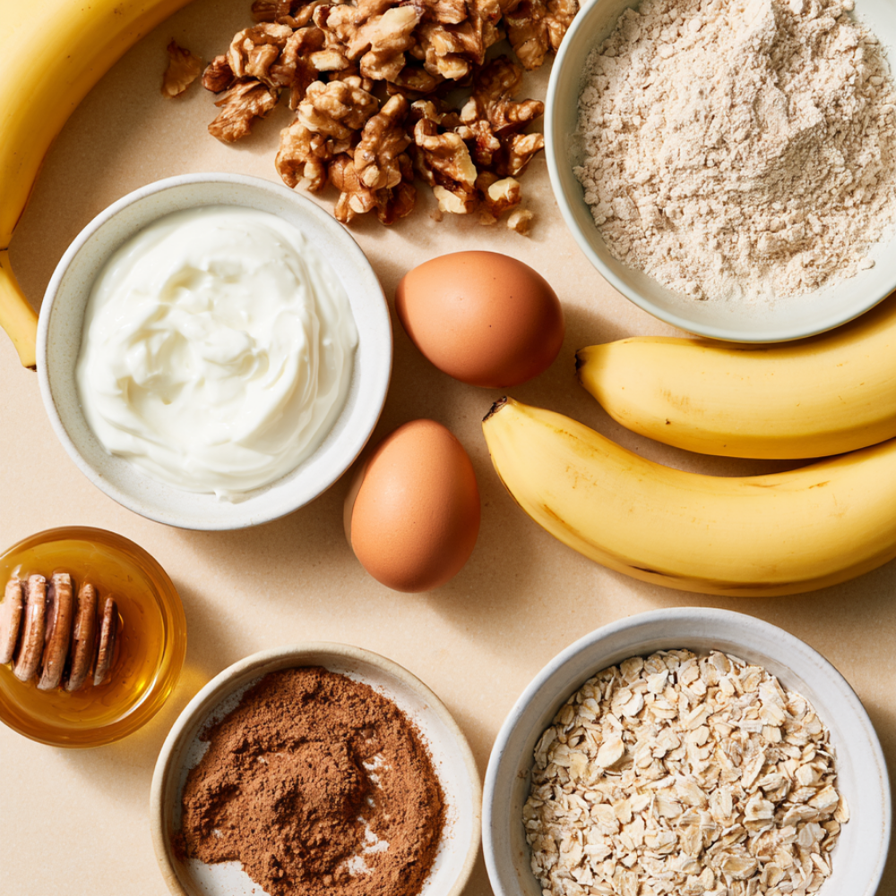 protein banana bread-ingredients