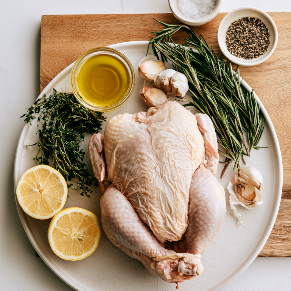 whole chicken in the crockpot-ingredients