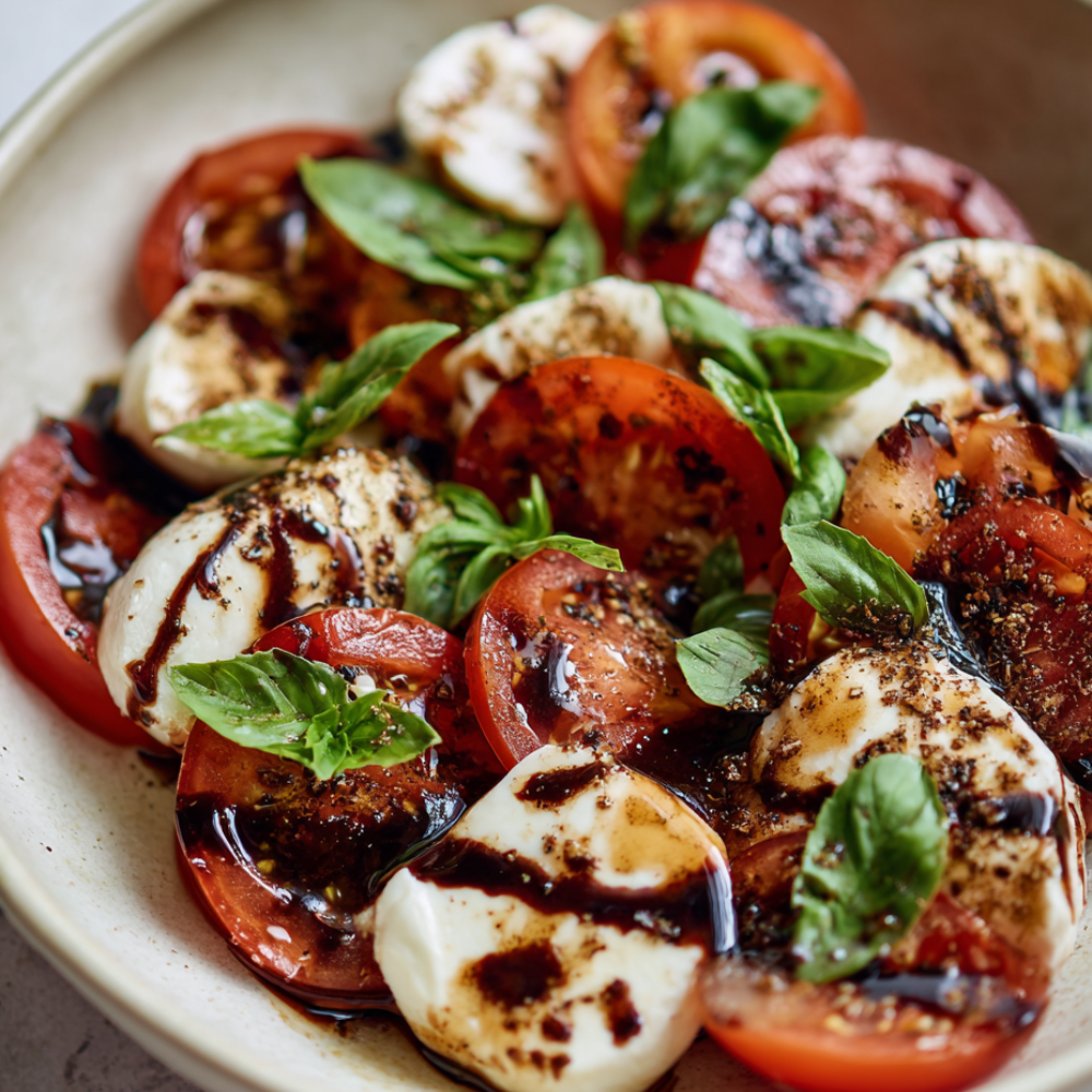 1. Classic Caprese Salad with Balsamic Glaze