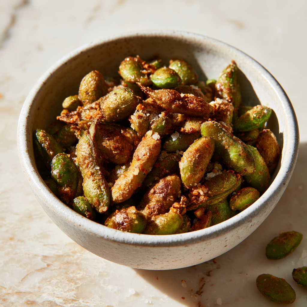 1. Classic Garlic & Sea Salt Edamame