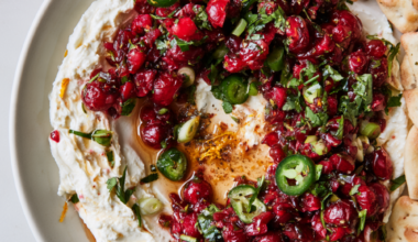 1. Cranberry Jalapeño Cream Cheese Dip