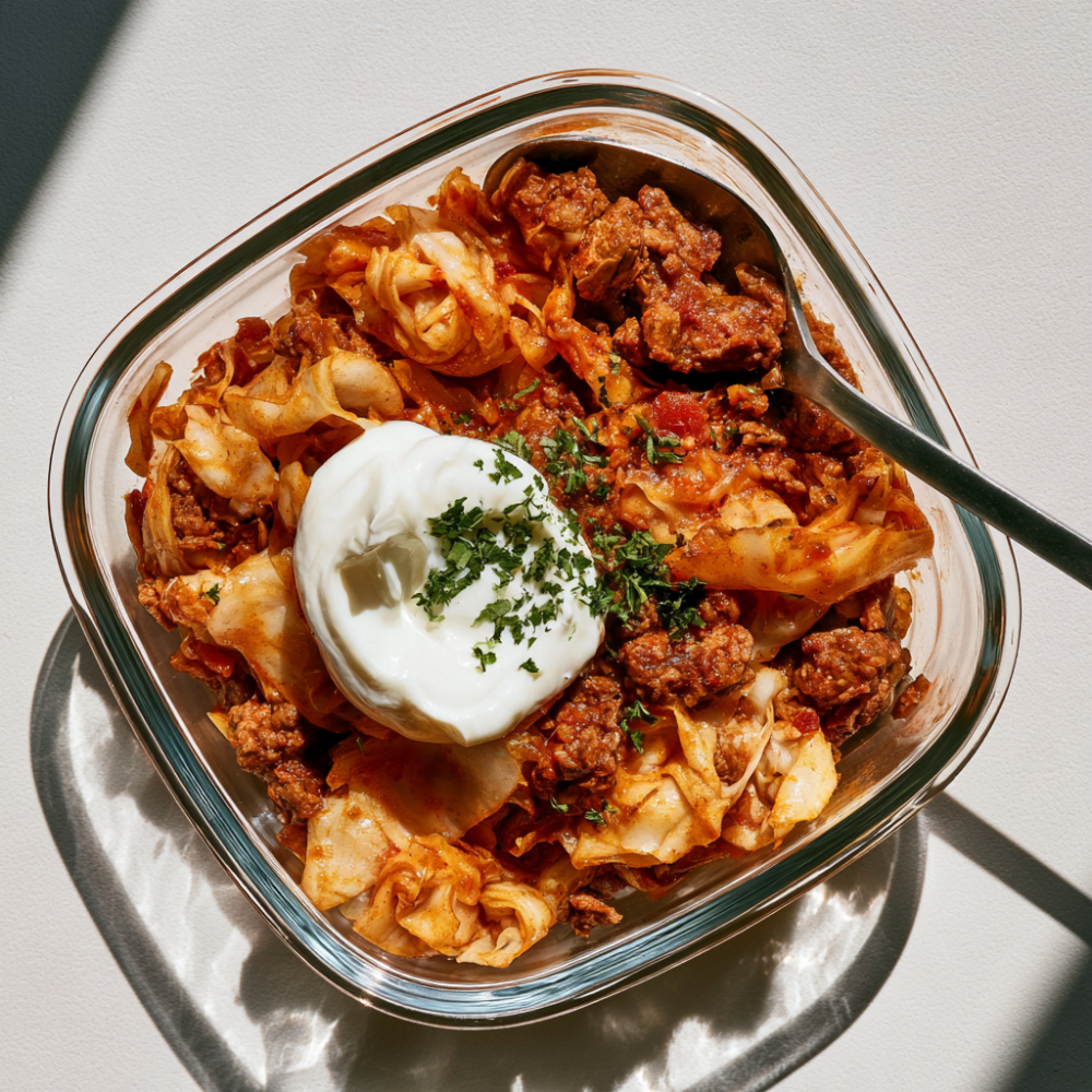 1. Ground Beef & Cabbage Goulash