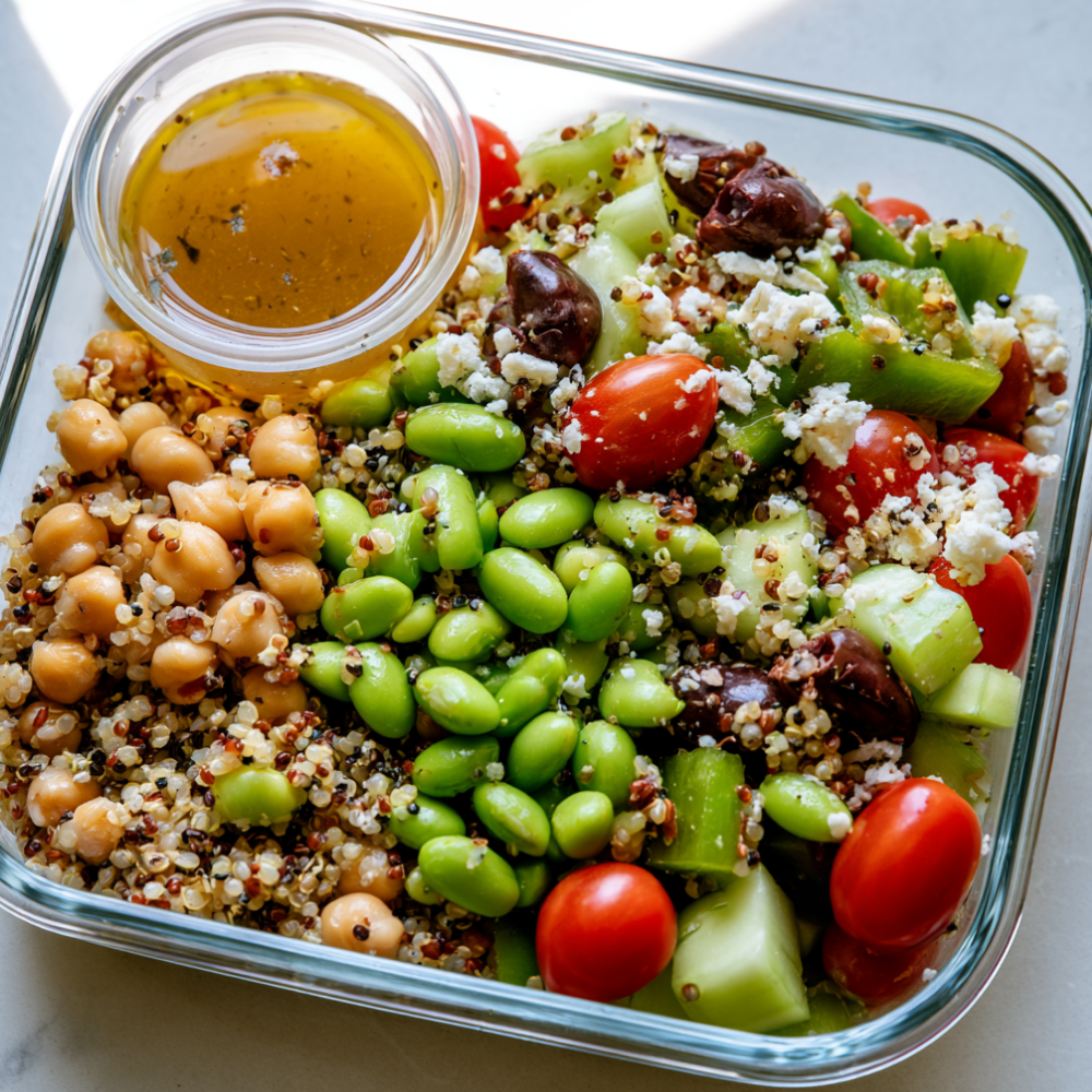 2. High-Protein Peanut Edamame Noodle Salad