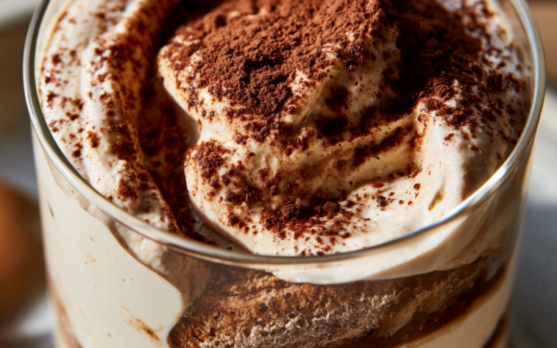 1. High-Protein Tiramisu Yogurt Bowl