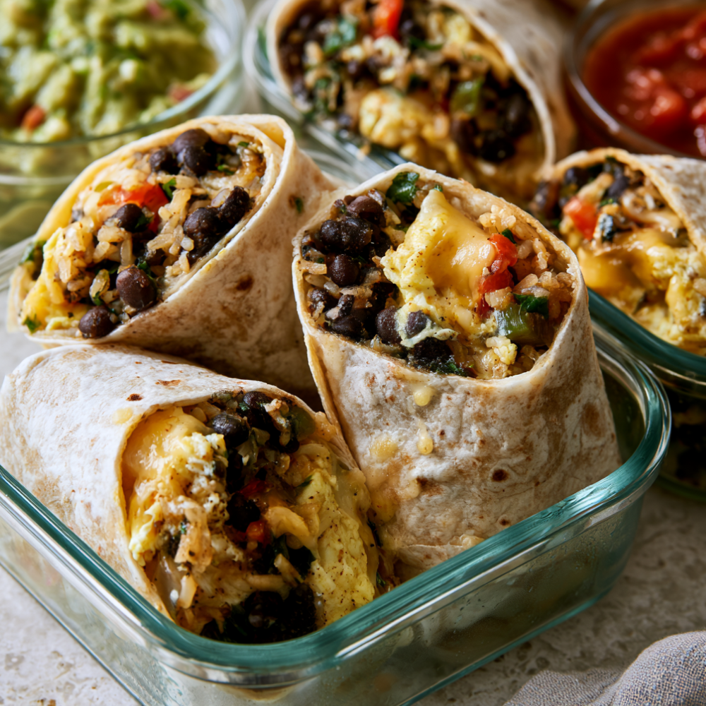 1. High-Protein Vegetarian Breakfast Burritos