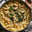 1. One-Pot Creamy Chicken Pot Pie Pasta