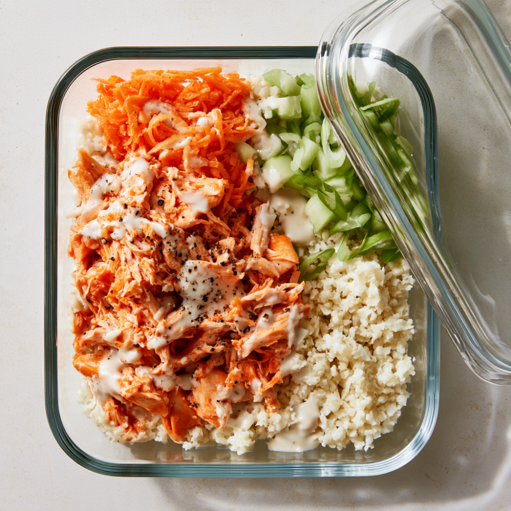 2. Buffalo Chicken & Cauliflower Rice Bowls