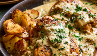2. Creamy Garlic Parmesan Chicken & Potatoes