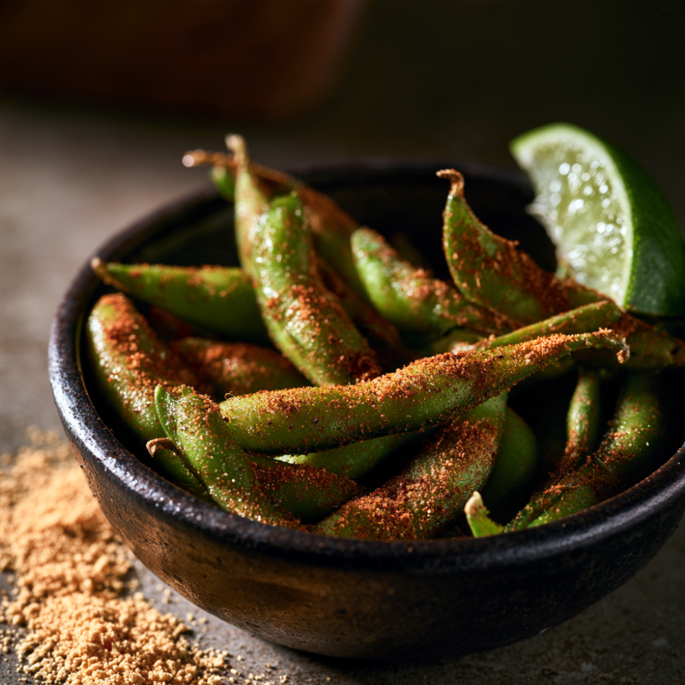 2. Fiery Chili-Lime Edamame