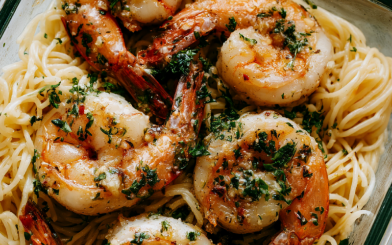 2. Garlic Butter Shrimp Pasta