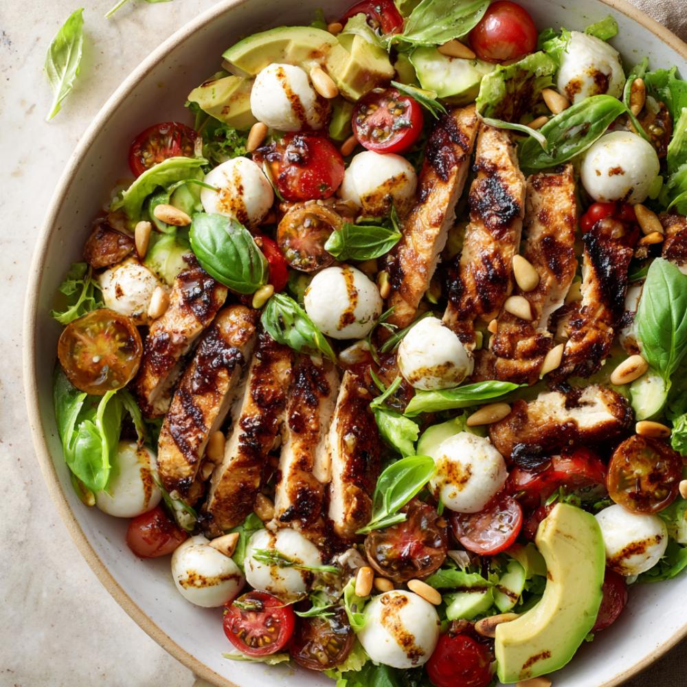 2. Grilled Chicken Caprese Salad Bowl