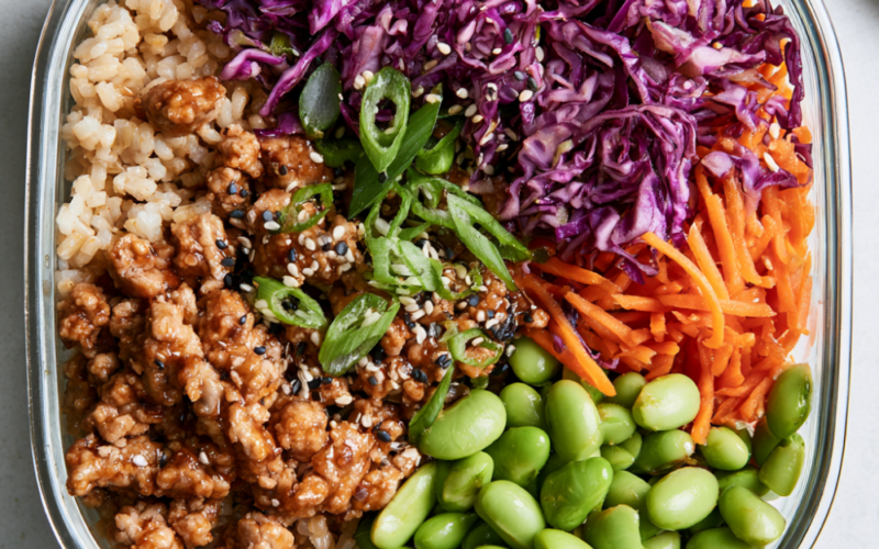 2. Healthy Asian Ground Turkey Bowl