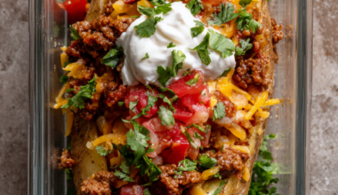 2. Loaded Potato Bowl with Ground Beef