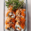 2. Smoked Salmon Sushi Roll with Cream Cheese