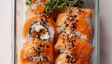 2. Smoked Salmon Sushi Roll with Cream Cheese