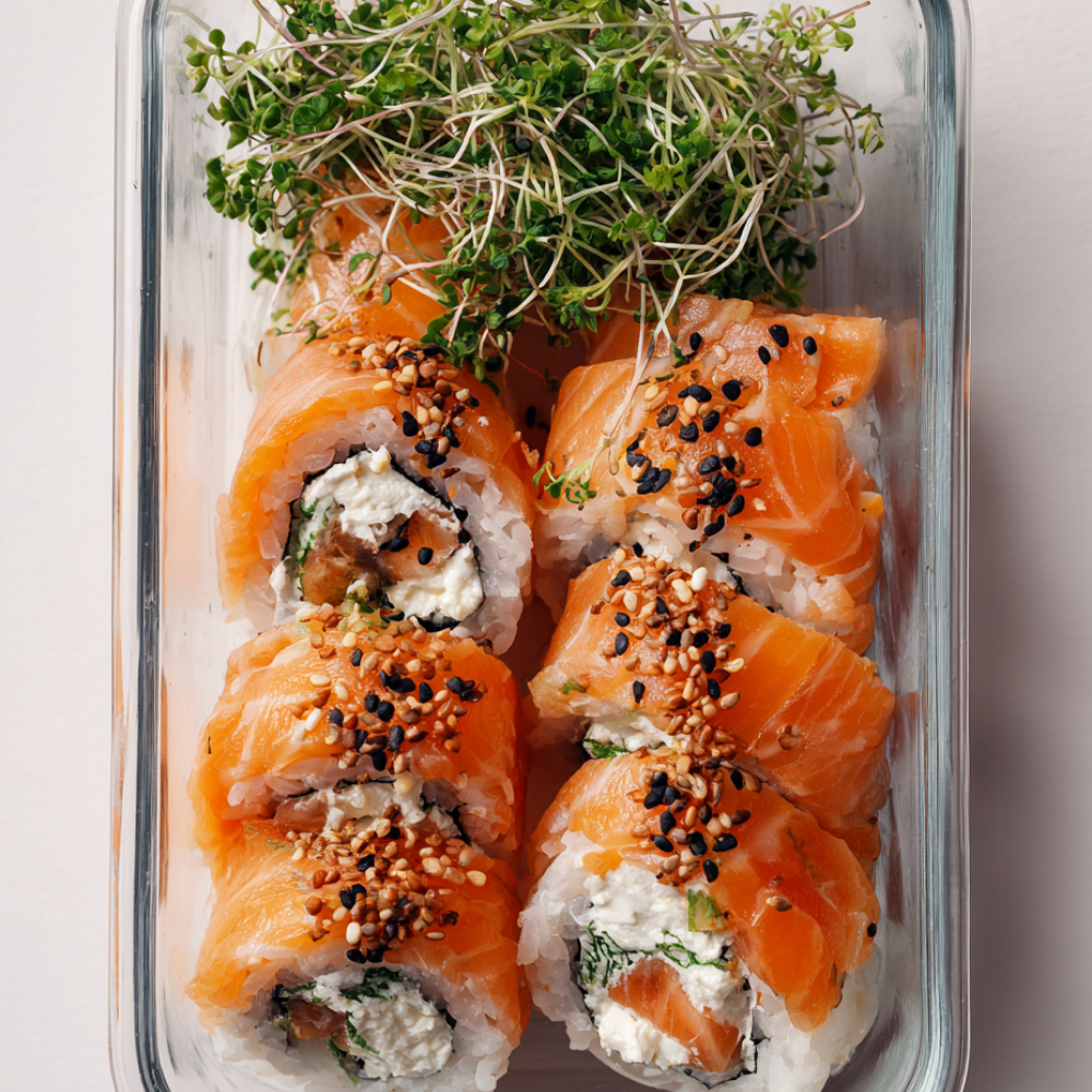 2. Smoked Salmon Sushi Roll with Cream Cheese