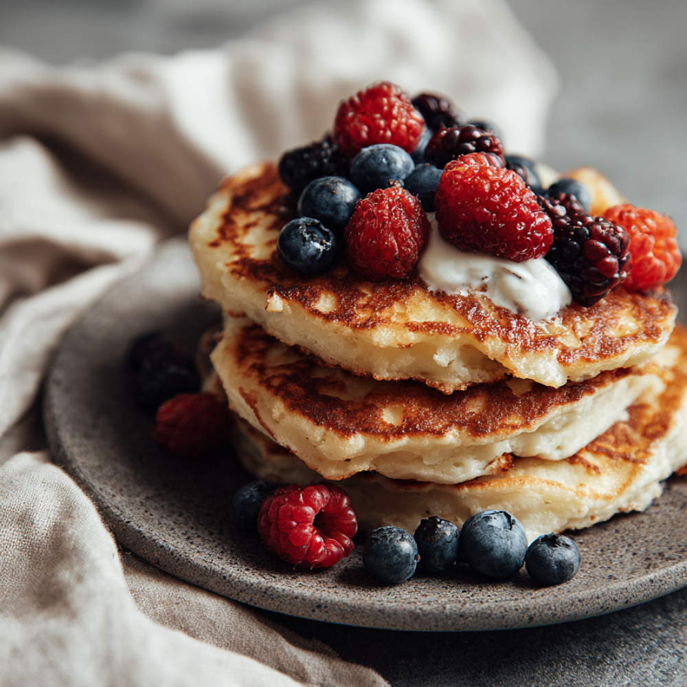 2. Tender Cottage Cheese Pancakes