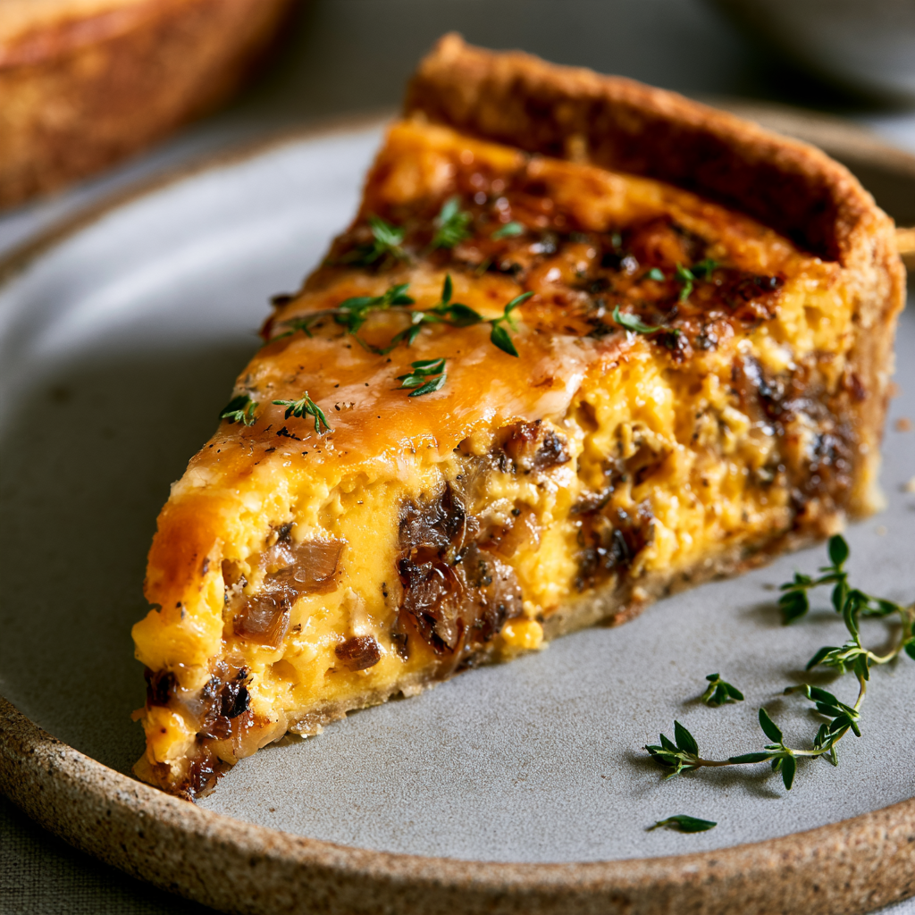 3. Caramelized Onion & Sharp Cheddar Quiche