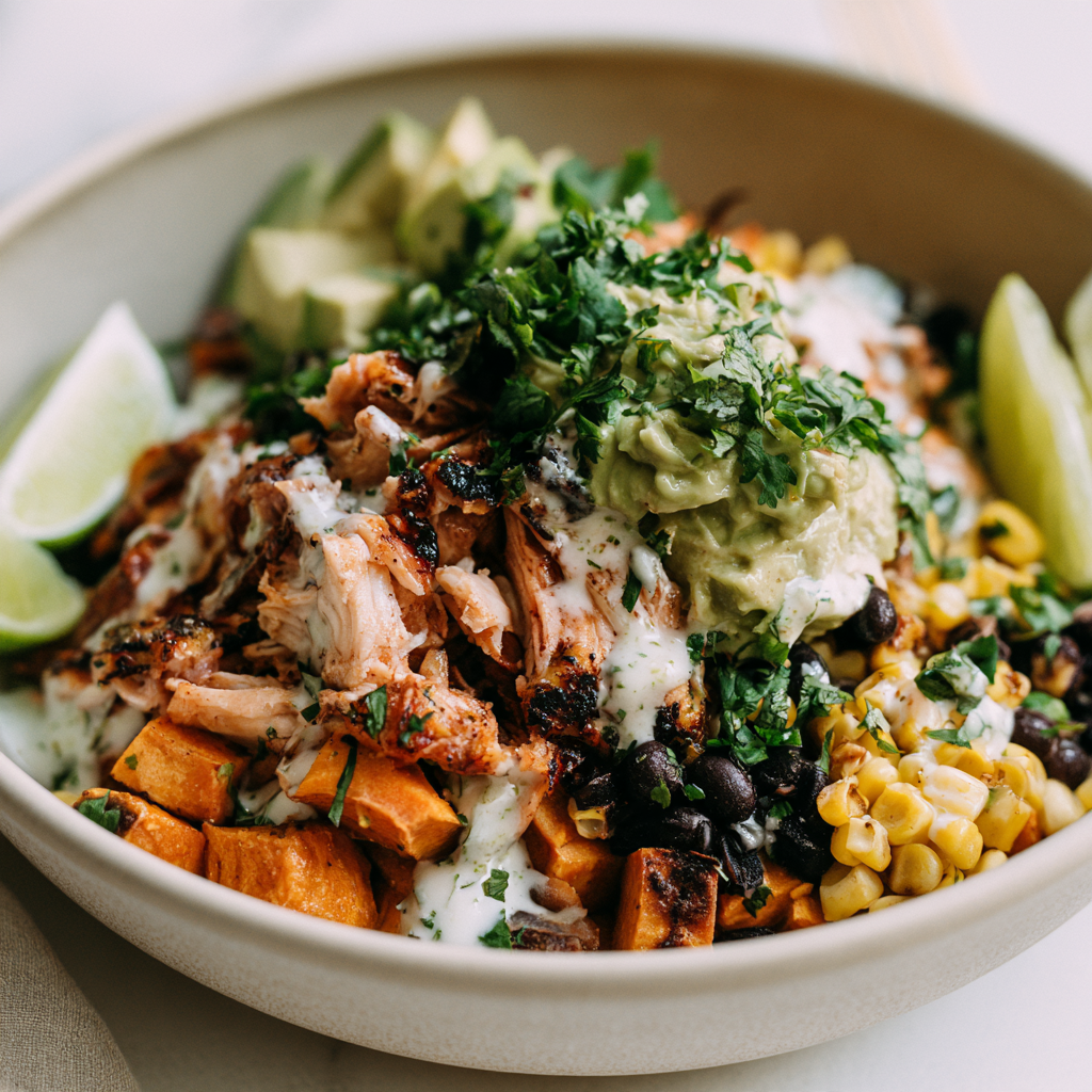 3. Chicken Taco Sweet Potato Bowls