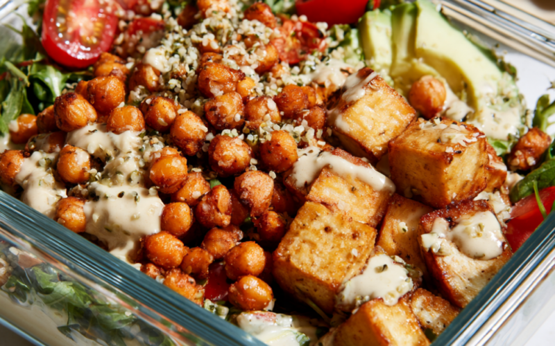 3. Roasted Chickpea and Tofu Salad