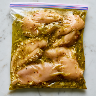 3. Salsa Verde Shredded Chicken Freezer Bag