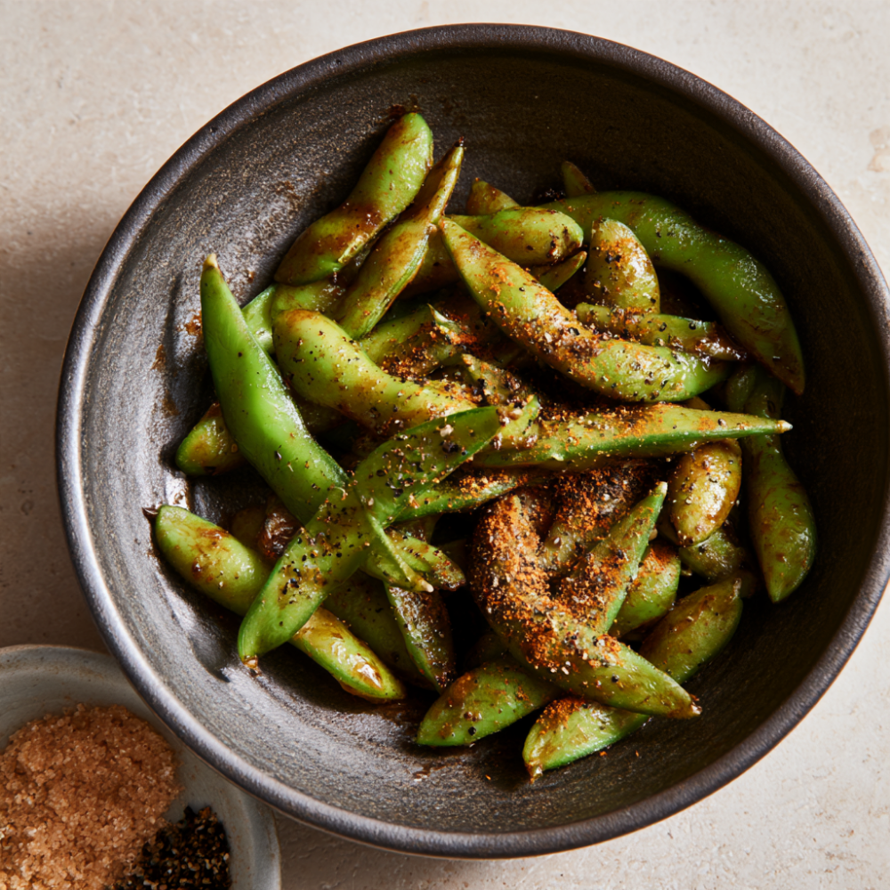 3. Smoky BBQ & Black Pepper Edamame