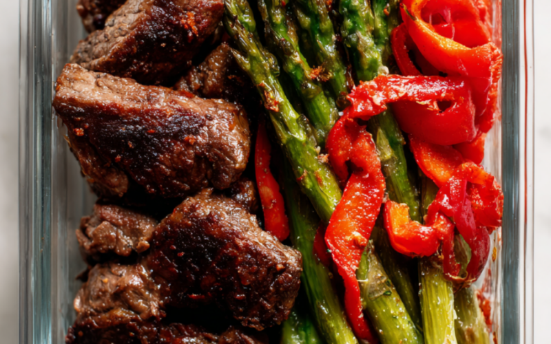 3. Steak & Roasted Vegetable Prep