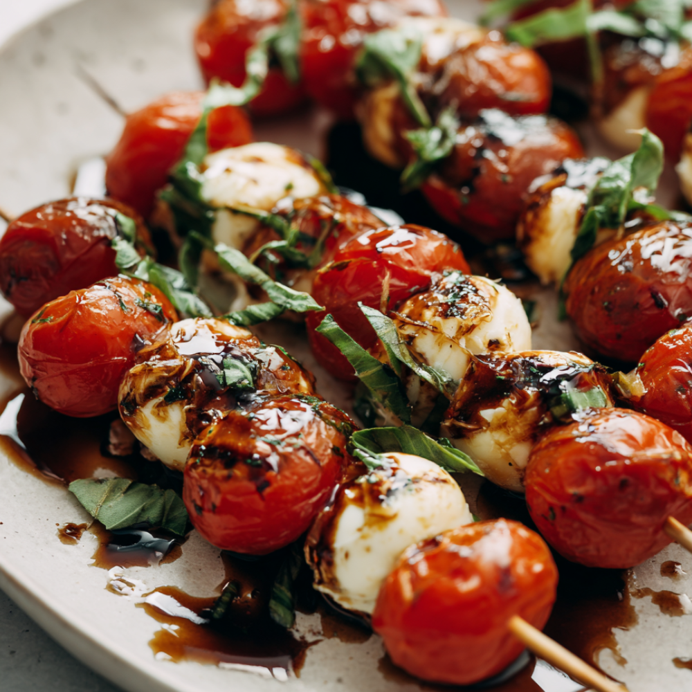 4. Caprese Skewers with Basil