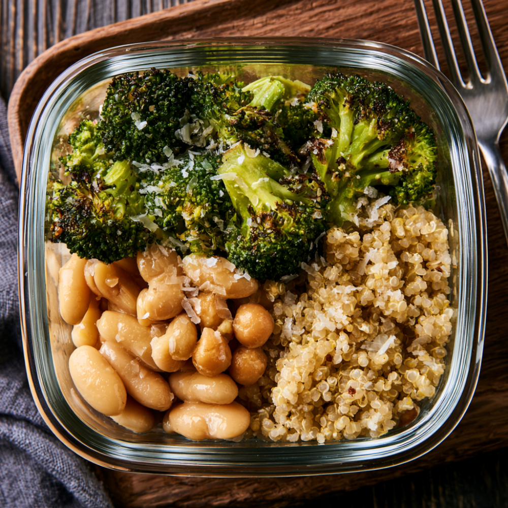 4. Cheesy Broccoli & Bean Power Bowls
