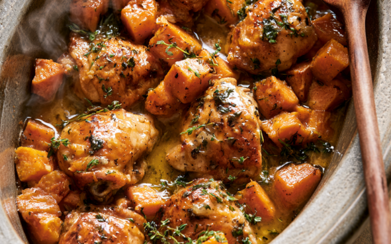 4. Chicken and Sweet Potato Crockpot (Maple-Dijon)