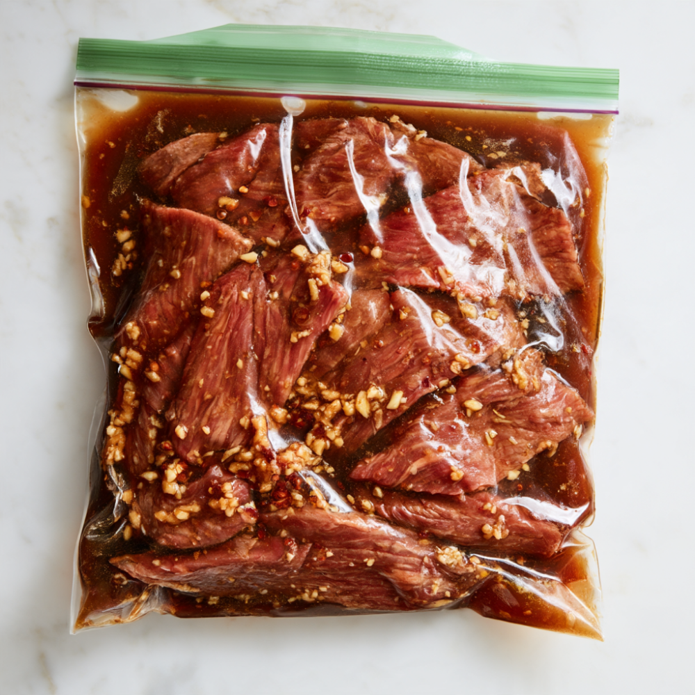 4. Crockpot Beef & Broccoli Freezer Bag