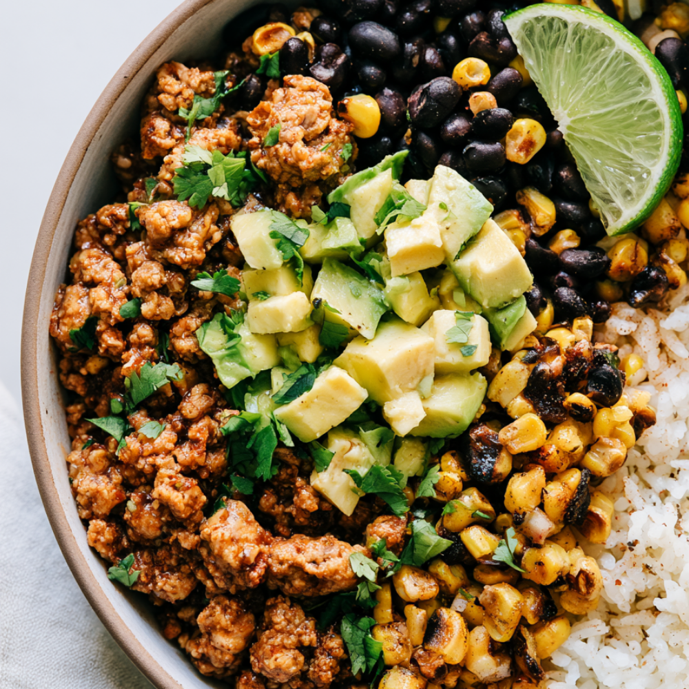4. Ground Turkey Taco Bowls