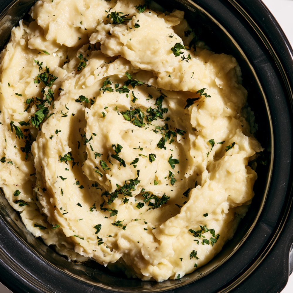 4. High-Protein Crockpot Mashed Potatoes (Savory, Make-Ahead)