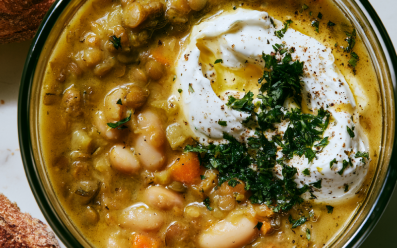 4. High-Protein White Bean & Lentil Soup