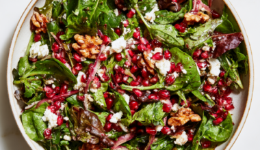 4. Pomegranate & Feta Salad with Mixed Greens