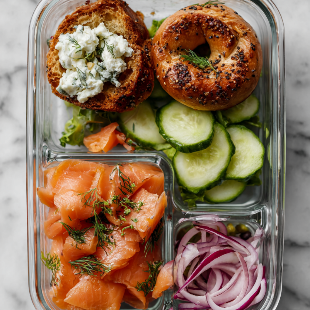 4. Smoked Salmon Mini Bagel Box