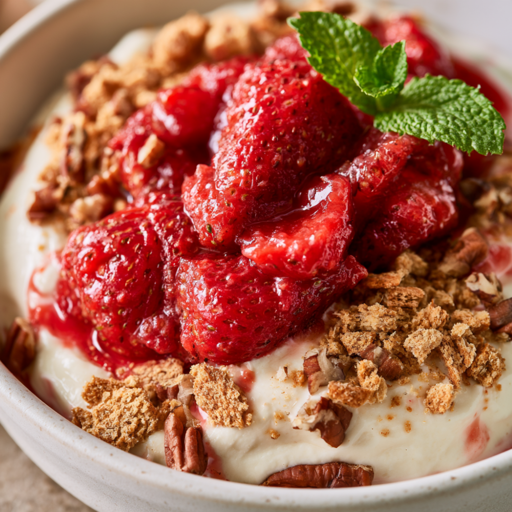 4. Strawberry Cheesecake Yogurt Bowl