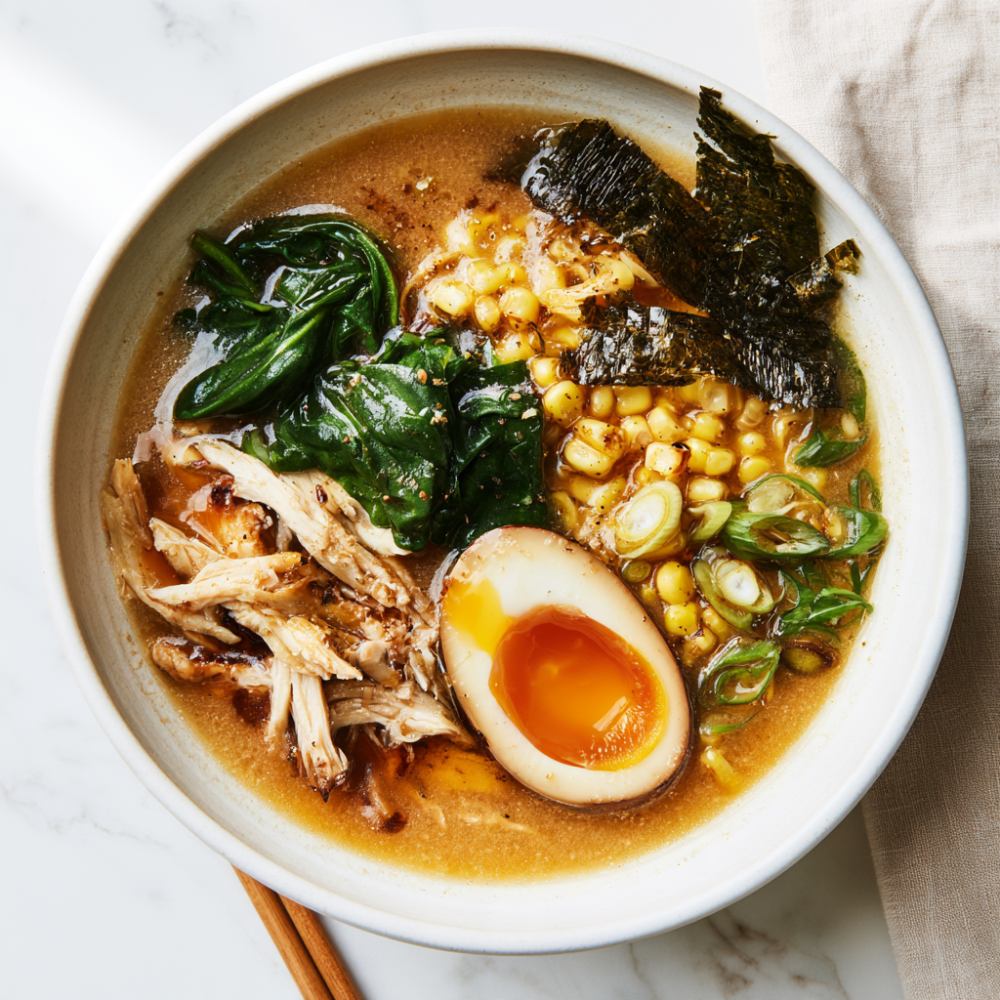 40g Protein Crockpot Ramen with shredded chicken