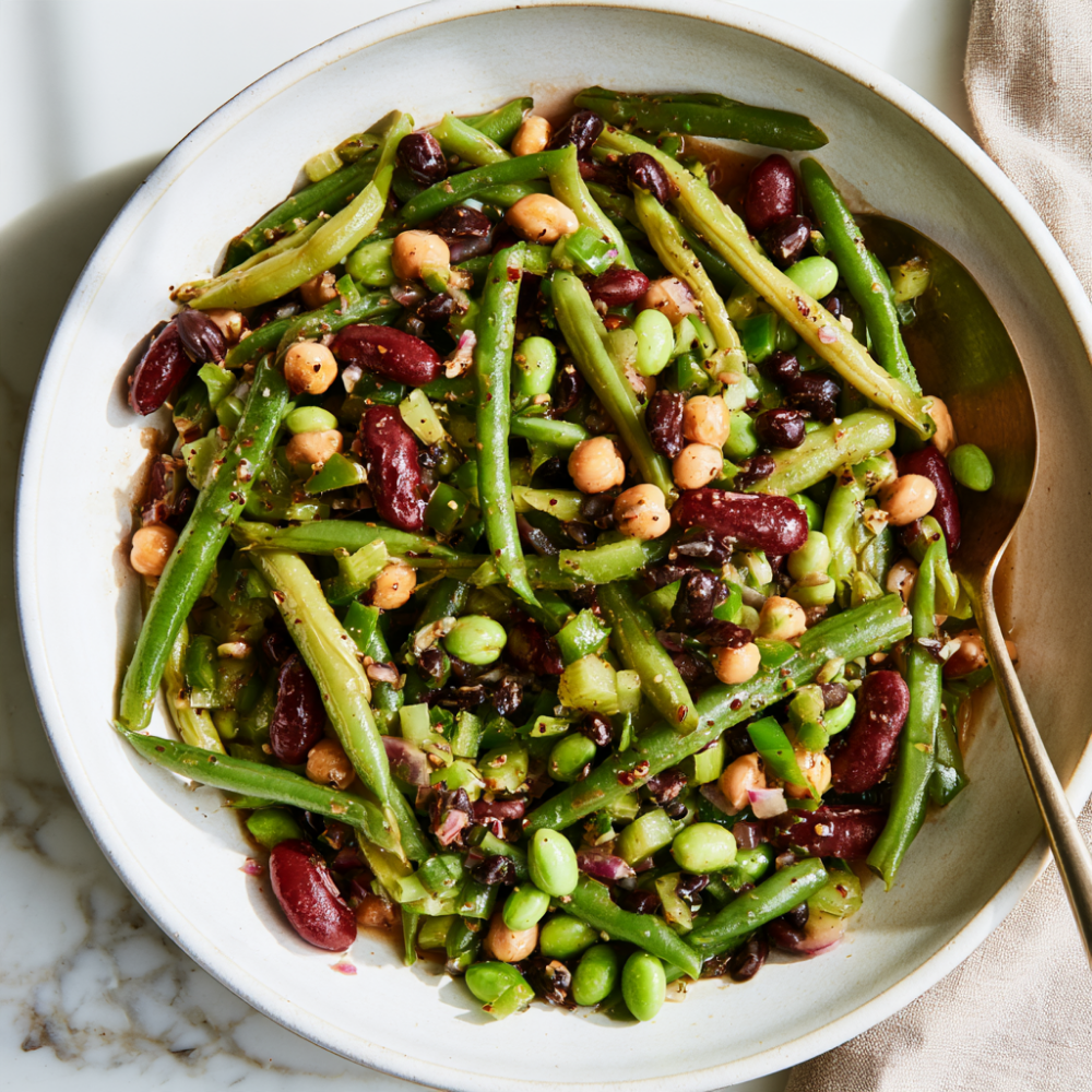 5-Bean Bean Salad Recipe-served