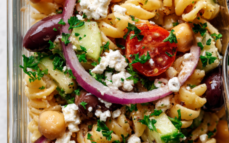 5. Chickpea Pasta Salad